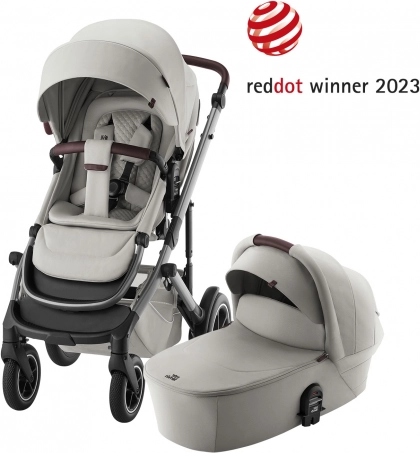 Kočárek Britax Römer Smile 5Z s hlubokou korbou Lux v barvě Linen Grey