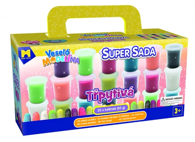 Veselá modelína třpytivá 20x85g