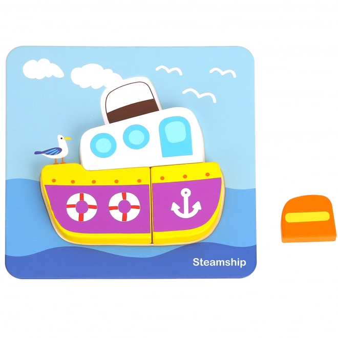 Woopie dřevěné puzzle vozidla Montessori FSC