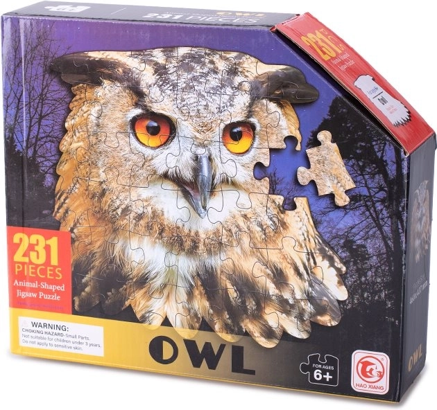 Obrysové puzzle Sova