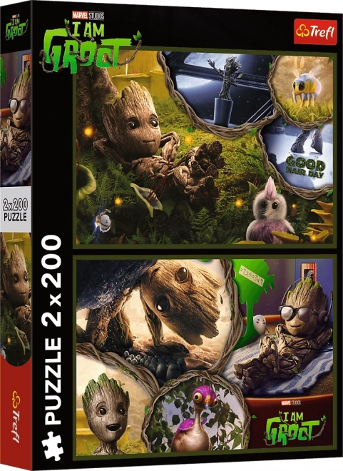 Puzzle 2x200 dílků Já jsem Groot Guardians Marvel