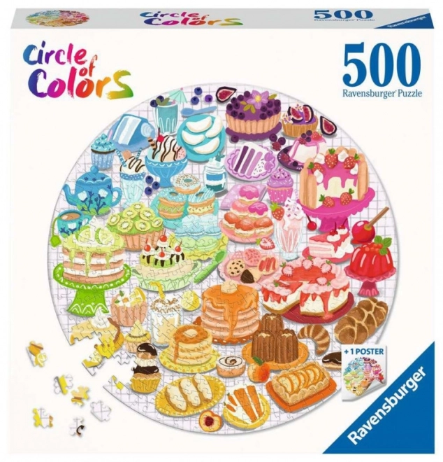 Ravensburger puzzle kruh: Dezerty 500 dílků