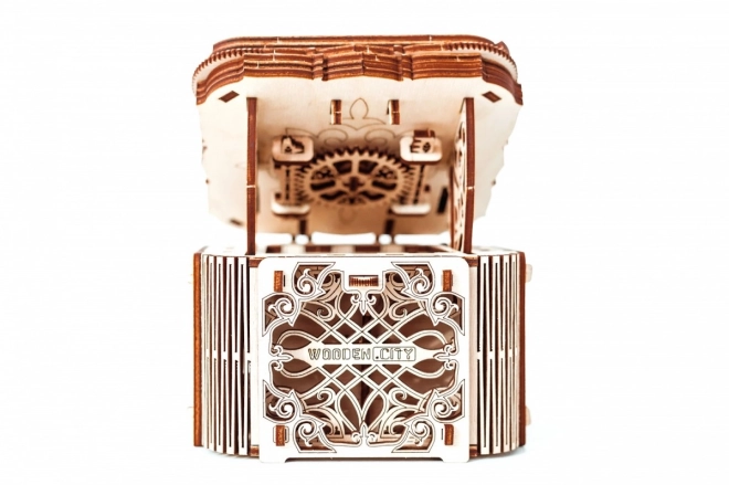 Dřevěný mechanický puzzle Tajemná schránka