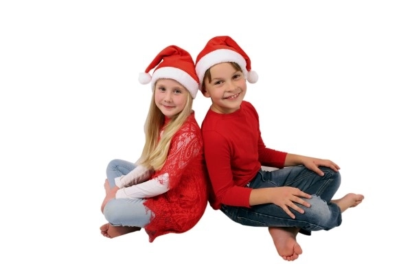 Čepice vánoční dětská látka průměr 25 cm na kartě karneval