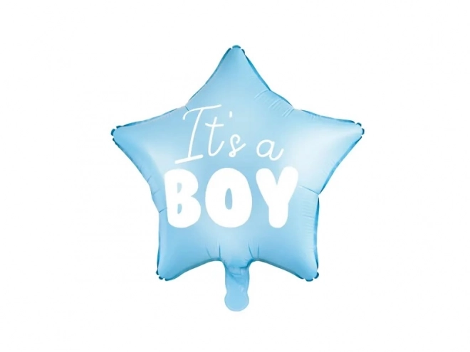 Foliový balónek hvězda "It's a boy" modrá 48 cm