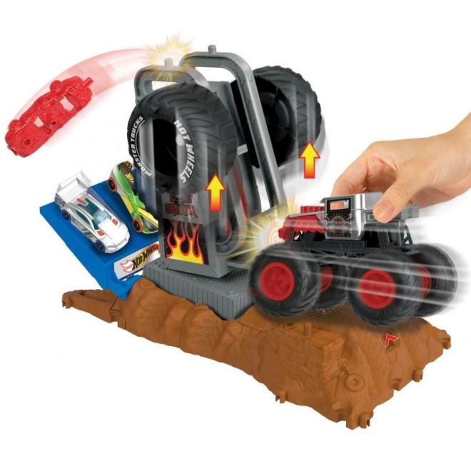 Hot Wheels Monster trucks aréna - závodní výzva herní set HNB87 – HW Tiger Shark
