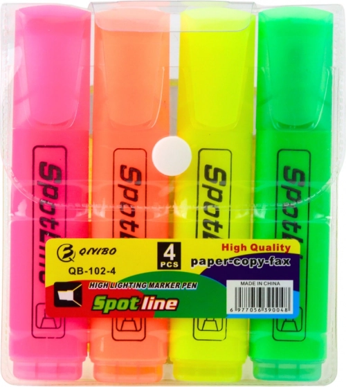Zvýrazňovače SuperLiner Neonové, 4 ks
