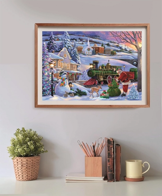 Vánoční puzzle Vánoční vlak 500 dílků