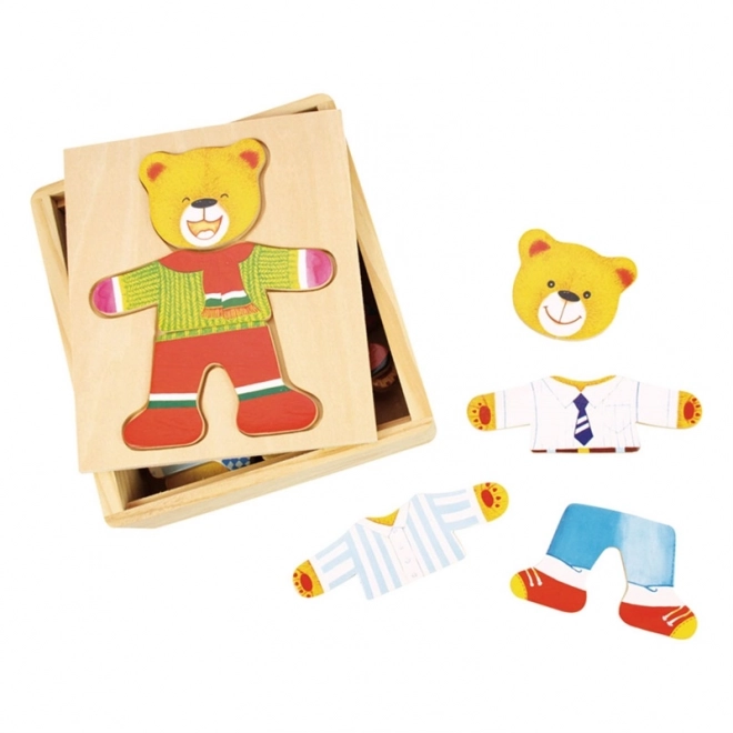 Oblékací puzzle pan medvěd od Bigjigs Toys