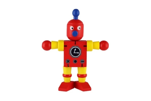 Robot dřevo 12cm od 18 měsíců - 1 kus