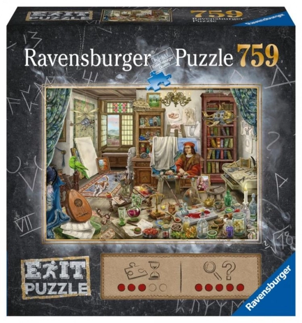 Puzzle Ravensburger Exit: Ateliér umělce 759 dílků