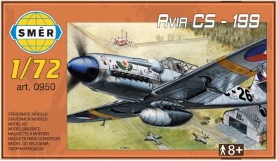 model letadla avia cs-199 plast 1:?? 13,7 × 12,6 cm