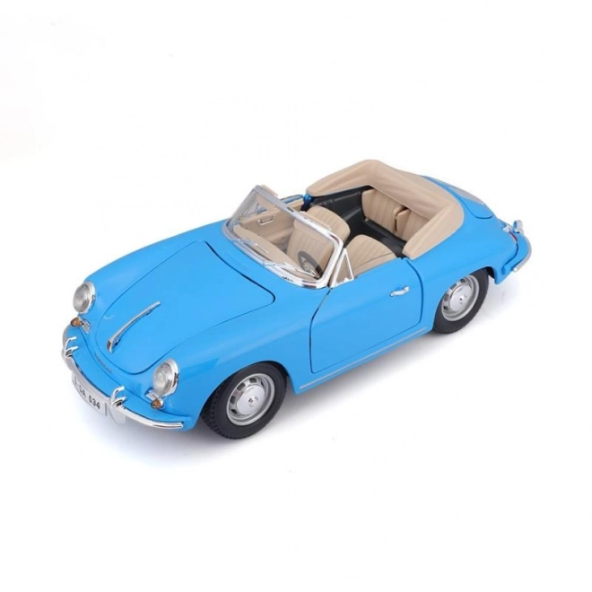 Kovový model Porsche 356B Cabriolet 1961 modrý
