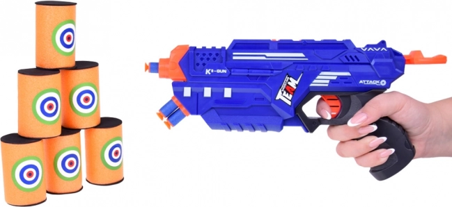 Hračka pistole SPACE GUN s pěnovými a gelovými náboji