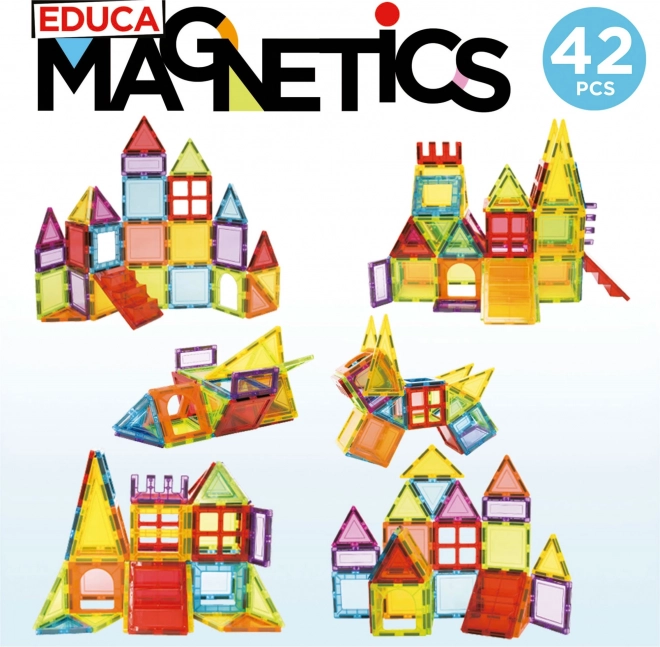EDUCA Magnetická stavebnice Magnetics 42 díků