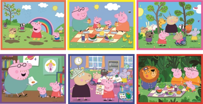 Obrázkové kostky Prasátko Peppa od Clementoni, 12 kostek