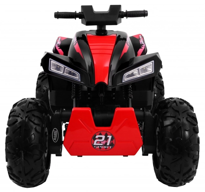 Dětská čtyřkolka Sport Run Battery Quad Black + 4x4 + LED + rádio MP3