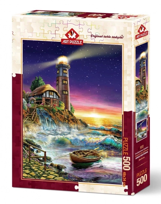 ART PUZZLE Puzzle Západ slunce u majáku 500 dílků