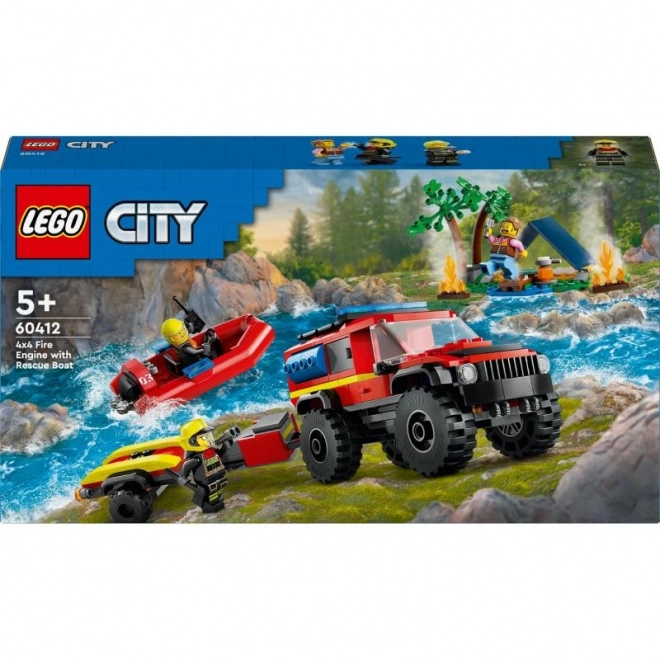 LEGO® City 60412 Hasičský vůz 4x4 a záchranný člun