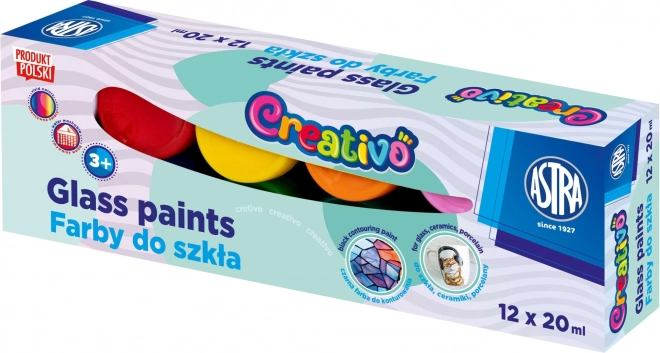 ASTRA CREATIVO barvy na sklo 12×20 ml