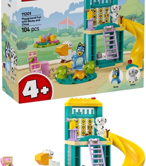 Stavebnice LEGO BLUEY – Bluey a Lucky na hřišti