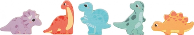 Dřevěné paměťové puzzle dinosauři