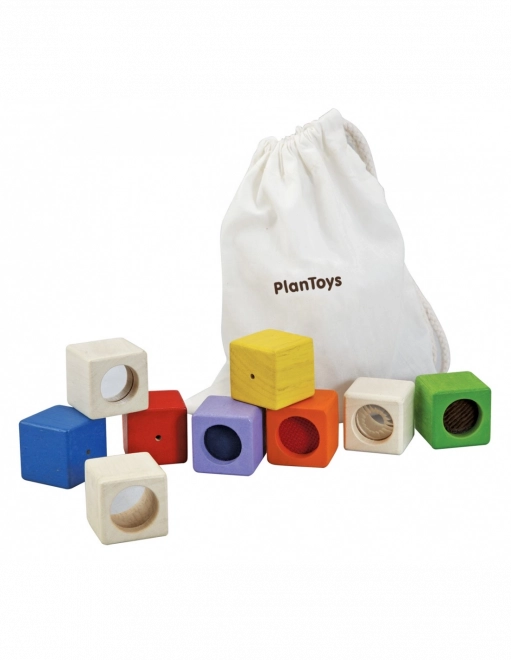 PlanToys Smyslové kostky 9ks