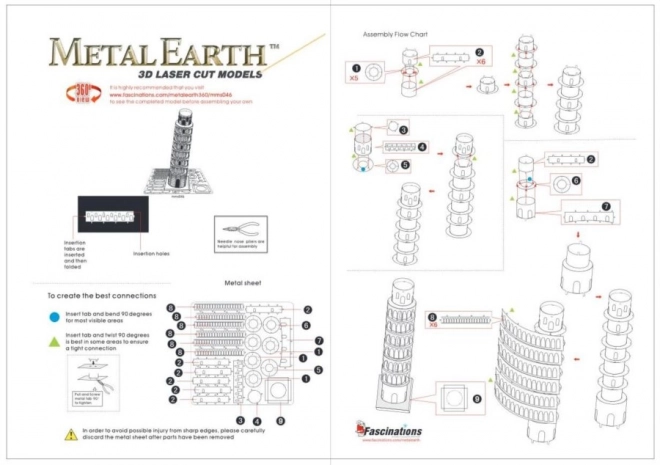 3D puzzle Šikmá věž v Pise od Metal Earth