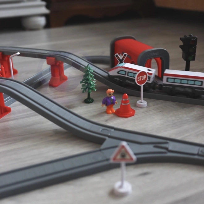 Elektrická vláčkodráha s mostem a tunelem
