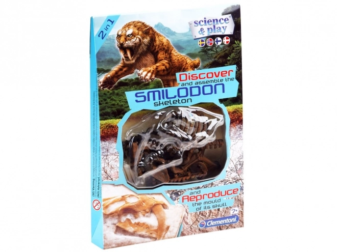 Clementoni Smilodon - Skládací kostra šavlozubého tygra