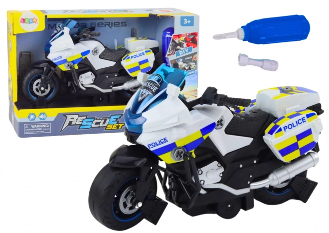 DIY Policie otáčení motocyklu Světla zní bílá