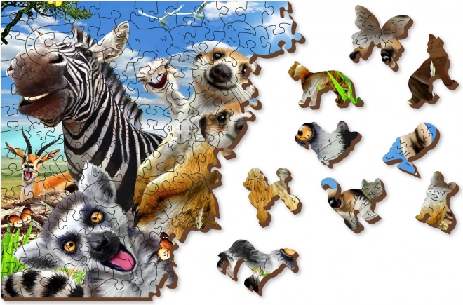 Wooden City dřevěné puzzle Vítejte v Africe 505 dílků