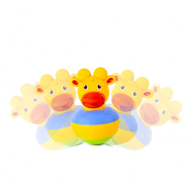 Nepřevrhnutelná hračka žirafa s rolničkou (roly‑poly)