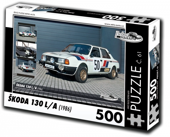 Retro auta puzzle Škoda 130 L 1986 500 dílků