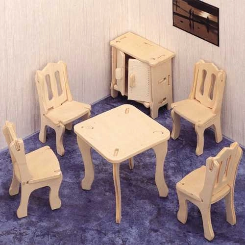 Woodcraft dřevěné 3D puzzle jídelna