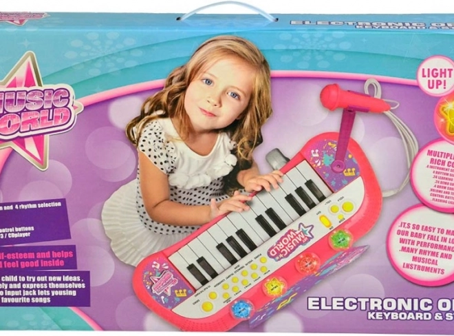 Epiáno se stojanem a mikrofonem pro děti