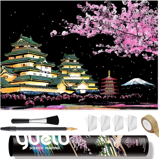 Škrabací obrázek Japonsko