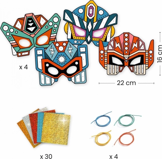 DJECO Masky superrobotů k dotvoření