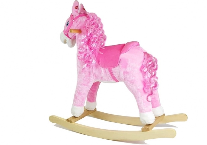 Houpací koník Princess růžový 74 cm