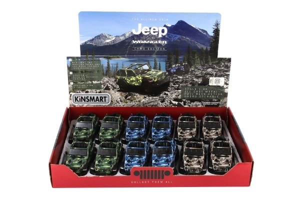Auto Jeep Wrangler Camo edice kov/plast 13cm