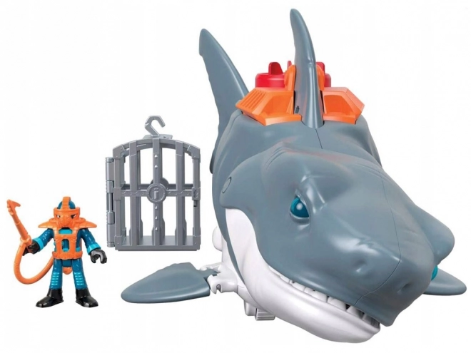 Mega útočný žralok Imaginext s pohyblivou čelistí