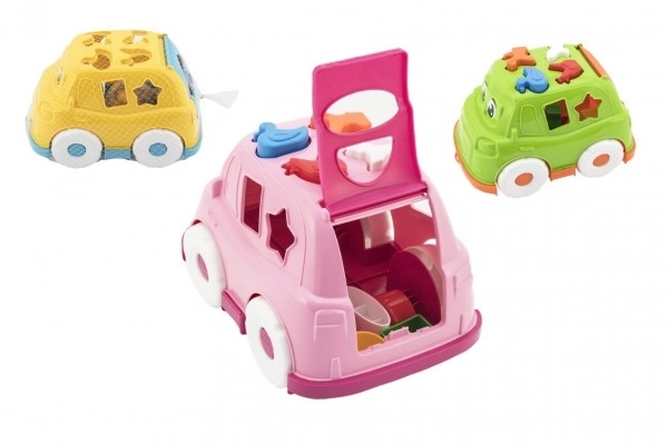 Barevné plastové auto vkládačka pro děti
