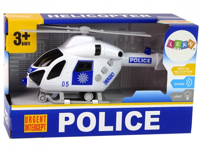 Policejní vrtulník Bílé zvukové světlo Vrtule