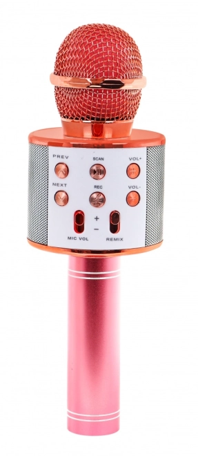 Karaoke mikrofon s reproduktorem – Růžovo-zlatý