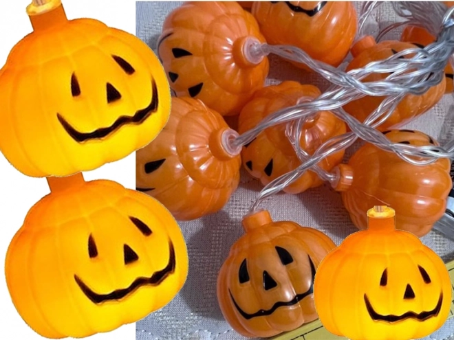 Světelná dekorace Dýňová girlanda na Halloween