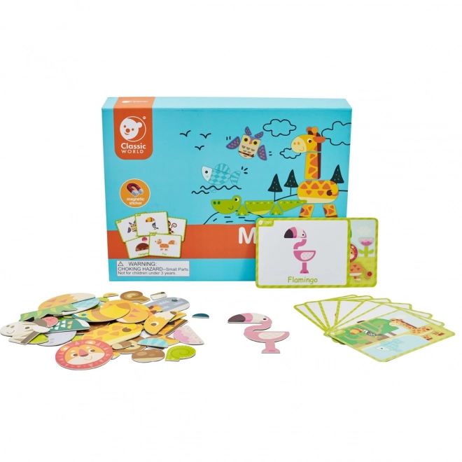 Klasické magnetické zvířecí puzzle