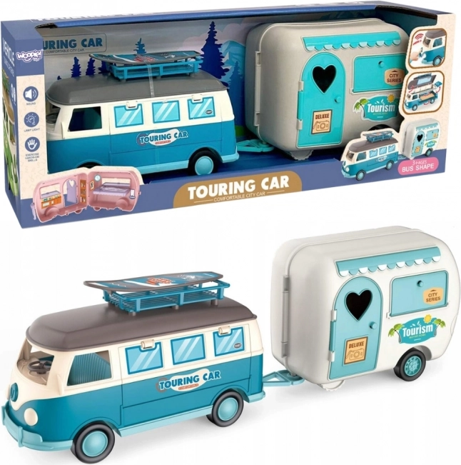 Woopie Karavan XL pro panenky Kempingová sada s přívěsem