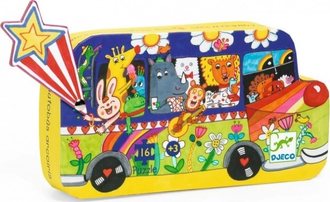 Puzzle Duhový autobus 16 dílků