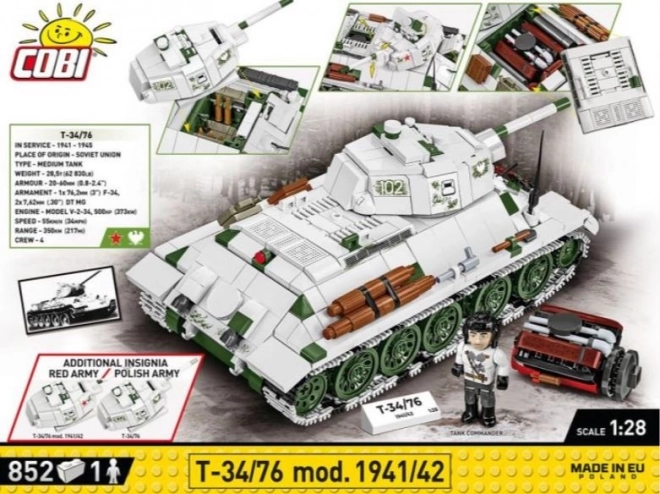 T34-76 Tankové bloky 1941-42 model 852 kusů