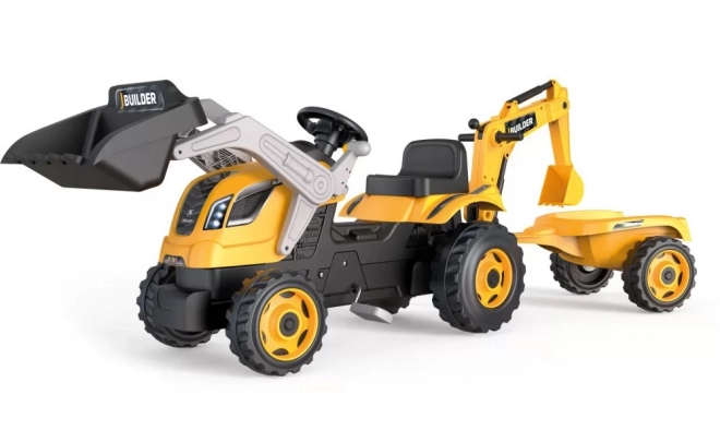 Šlapací traktor Builder Max s bagrem a vozíkem